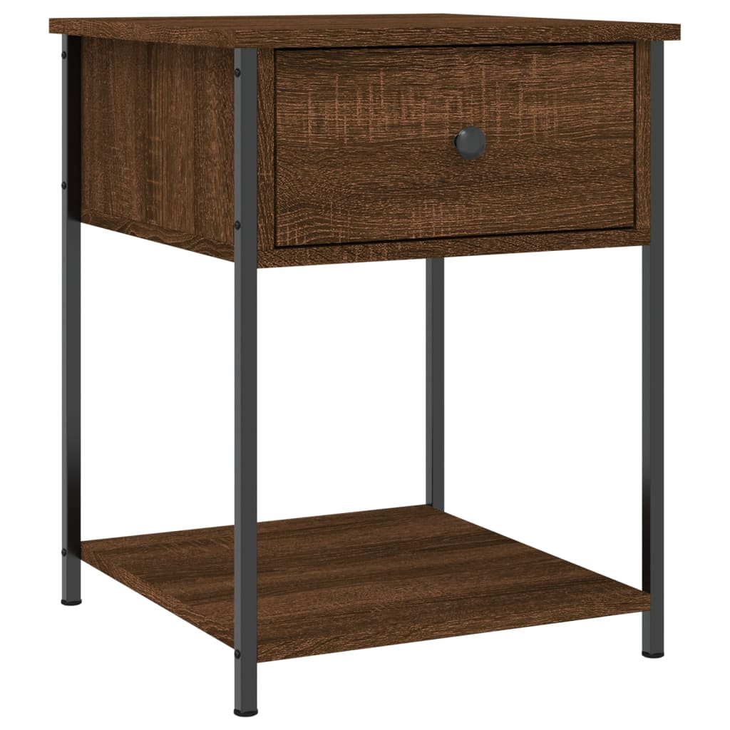 Bedside Table Brown Oak 44x45x58 cm Engineered Wood - Newstart Furniture