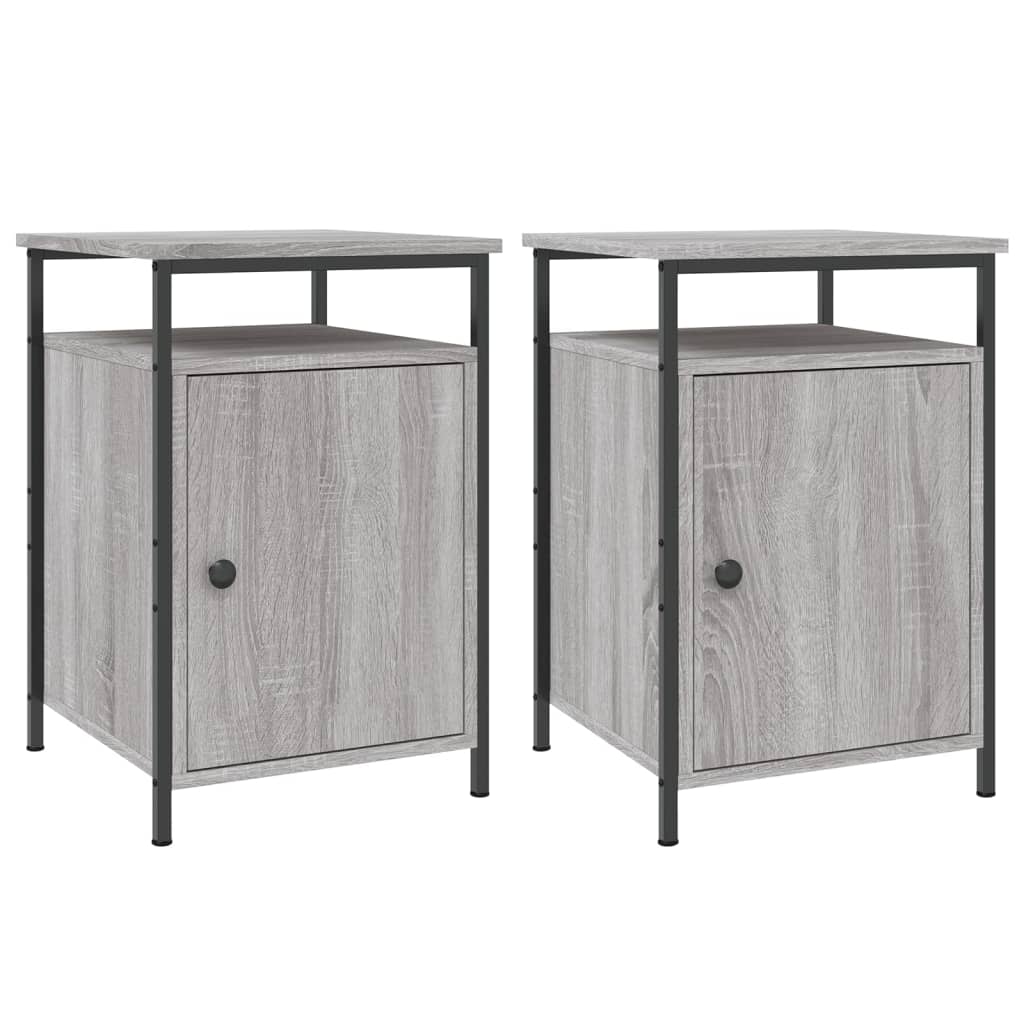 Bedside Cabinets 2 pcs Grey Sonoma 40x42x60 cm Engineered Wood