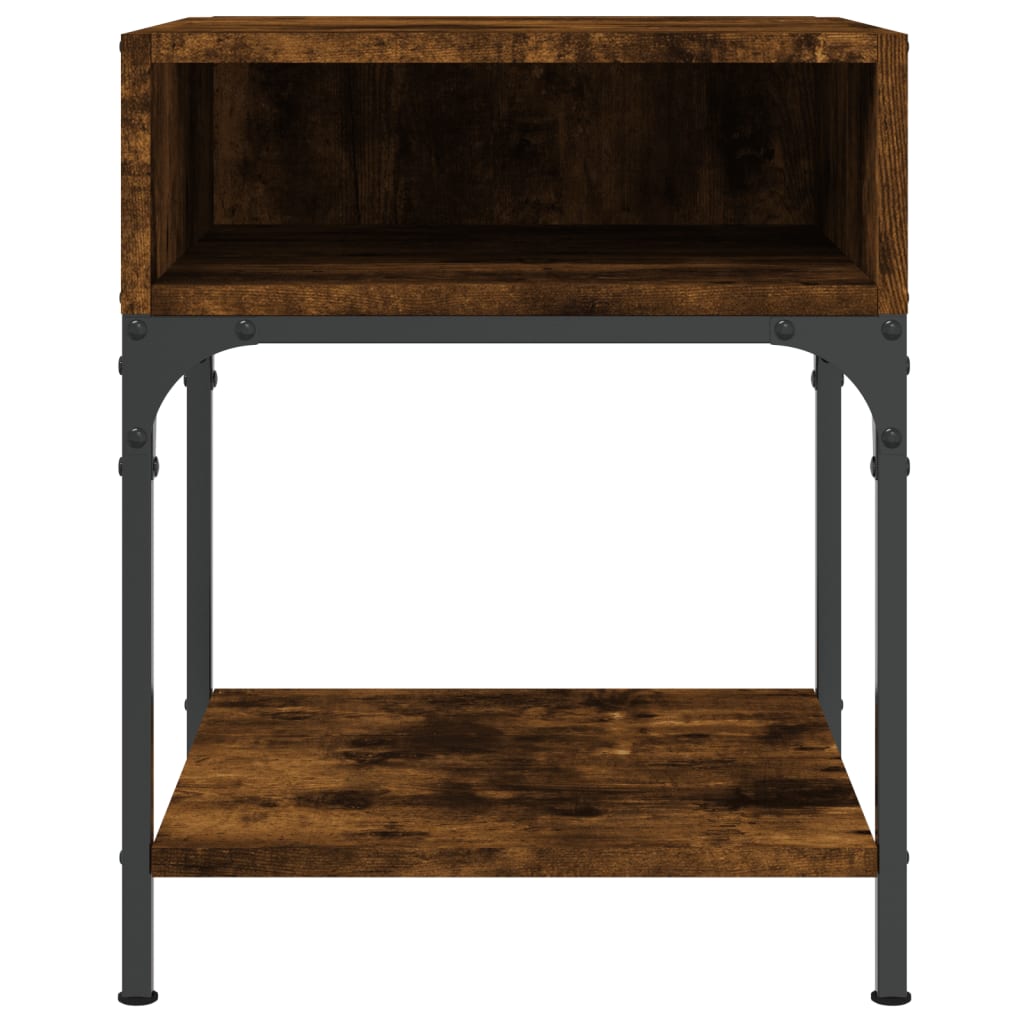Bedside Table Smoked Oak 40x41x50 cm Engineered Wood