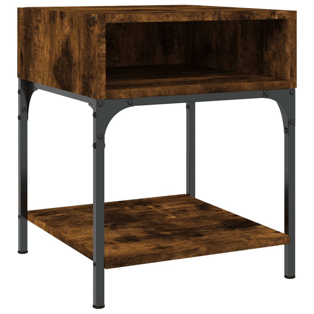 Bedside Tables 2 pcs Smoked Oak 40x41x50 cm Engineered Wood