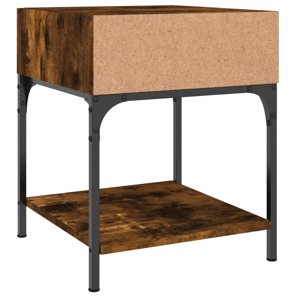 Bedside Tables 2 pcs Smoked Oak 40x41x50 cm Engineered Wood