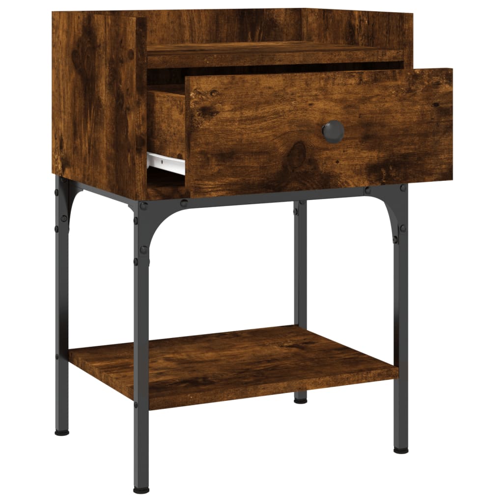 Bedside Tables 2 pcs Smoked Oak 40.5x31x60 cm Engineered Wood