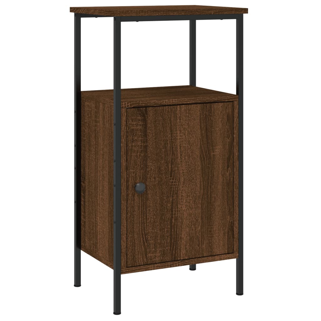 Bedside Cabinets 2 pcs Brown Oak 41x31x80 cm Engineered Wood