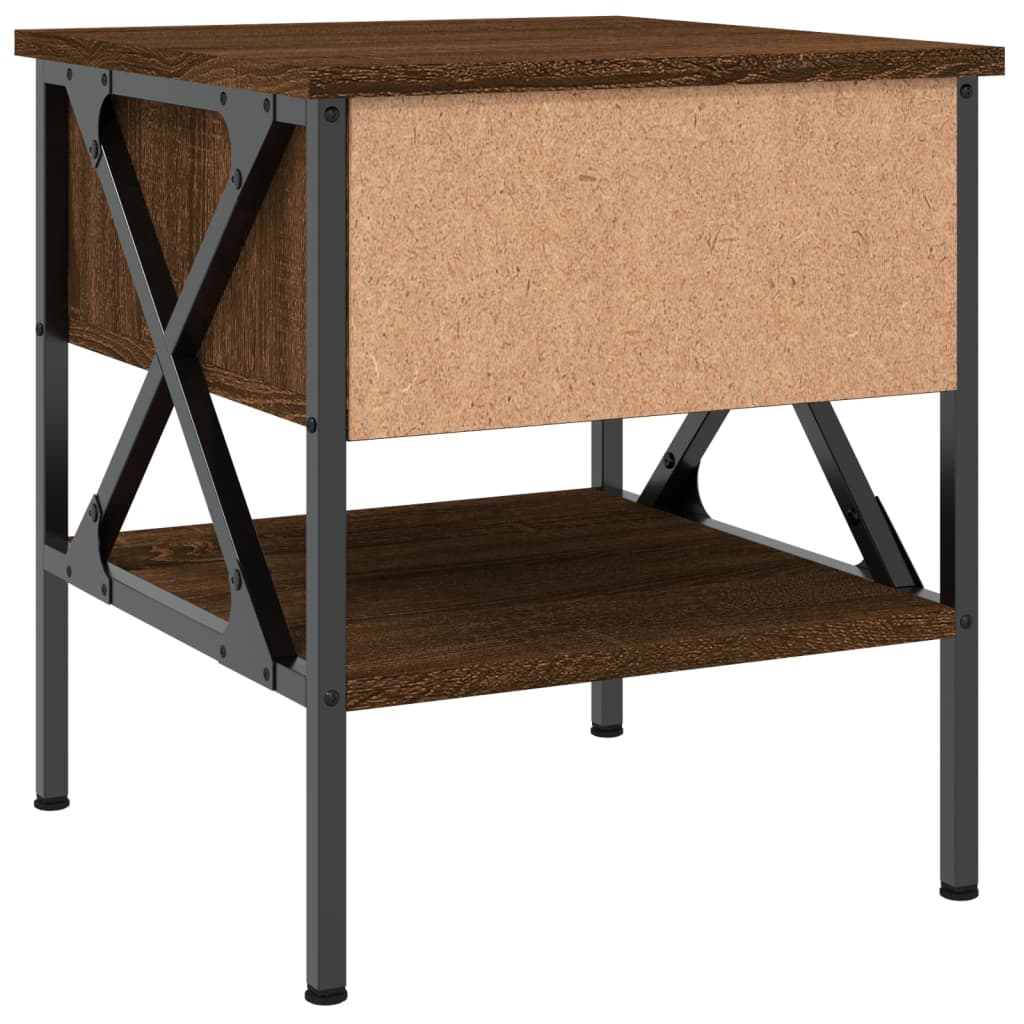 Bedside Tables 2 pcs Brown Oak 40x42x45 cm Engineered Wood