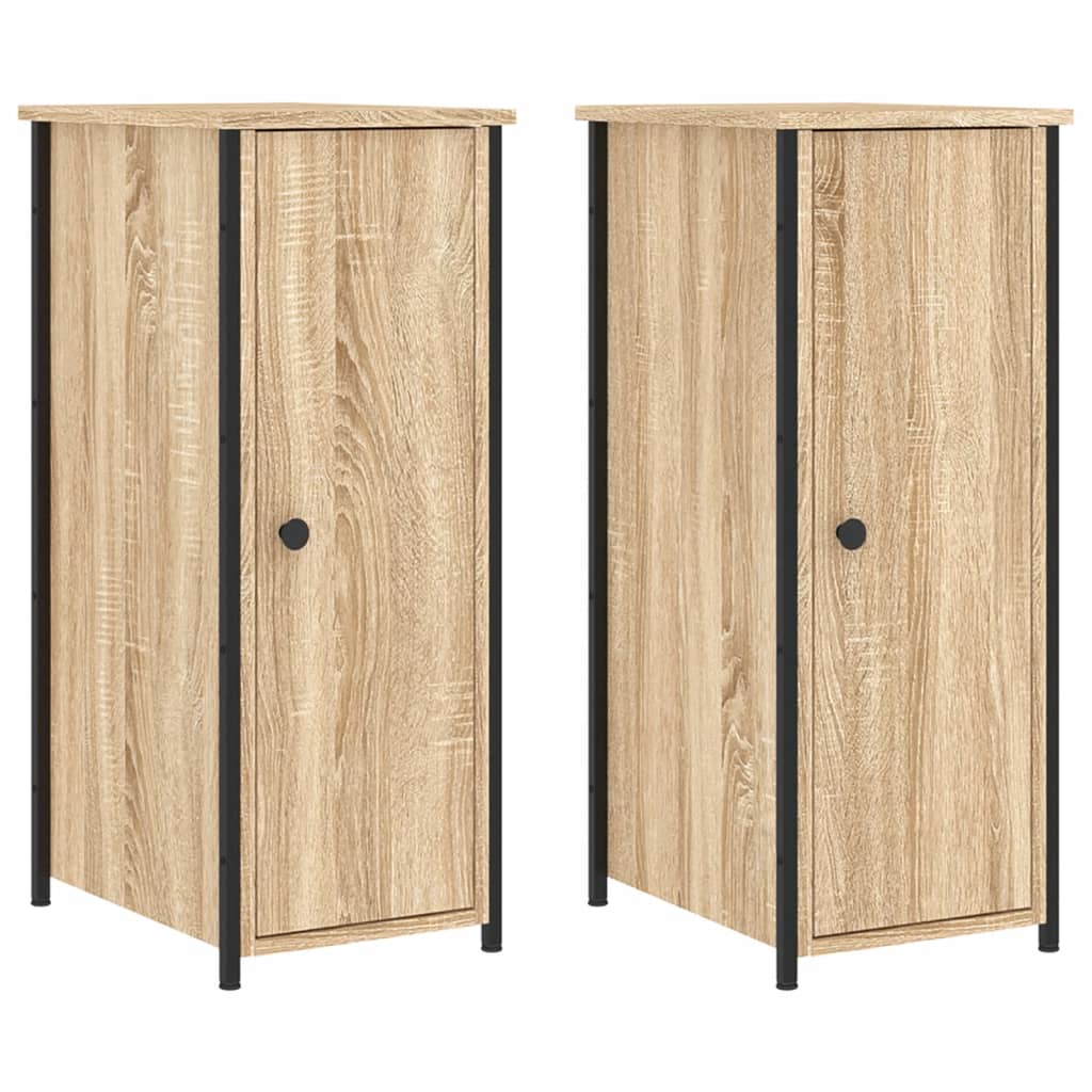 Bedside Cabinets 2 pcs Sonoma Oak 32x42x80 cm Engineered Wood