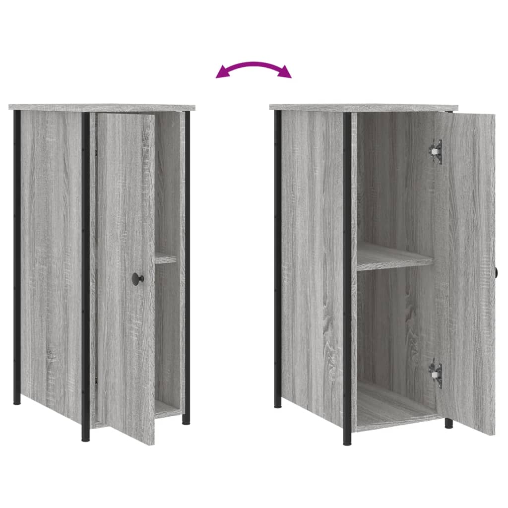 Bedside Cabinet Grey Sonoma 32x42x80 cm Engineered Wood