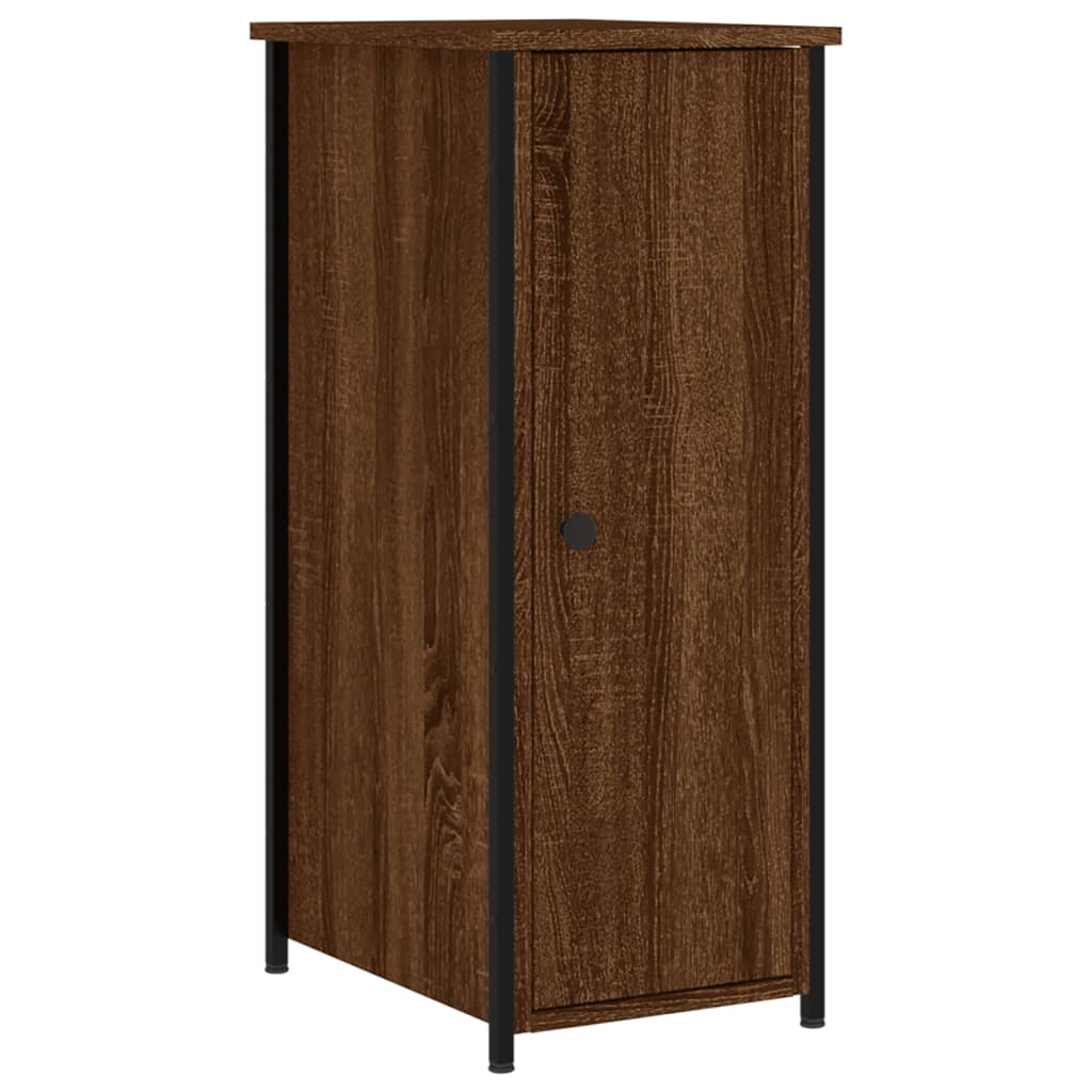 Bedside Cabinet Brown Oak 32x42x80 cm Engineered Wood