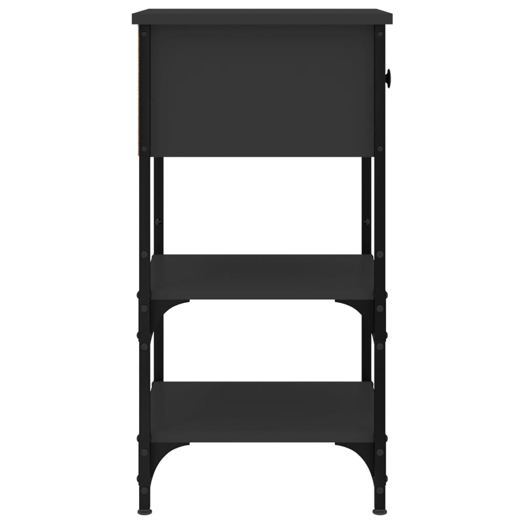 Bedside Cabinets 2 pcs Black 34x36x70 cm Engineered Wood