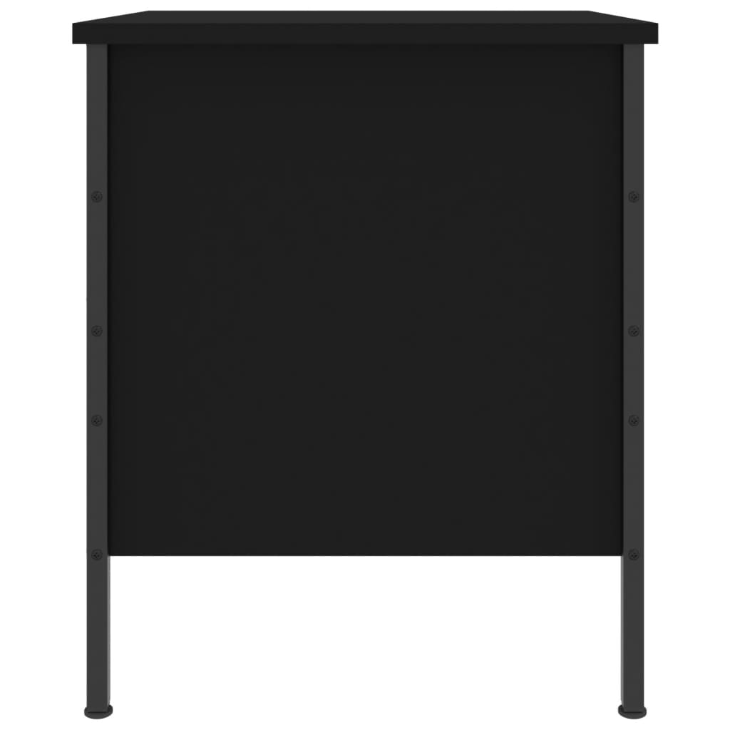 Bedside Cabinet Black 40x42x50 cm Engineered Wood - Newstart Furniture