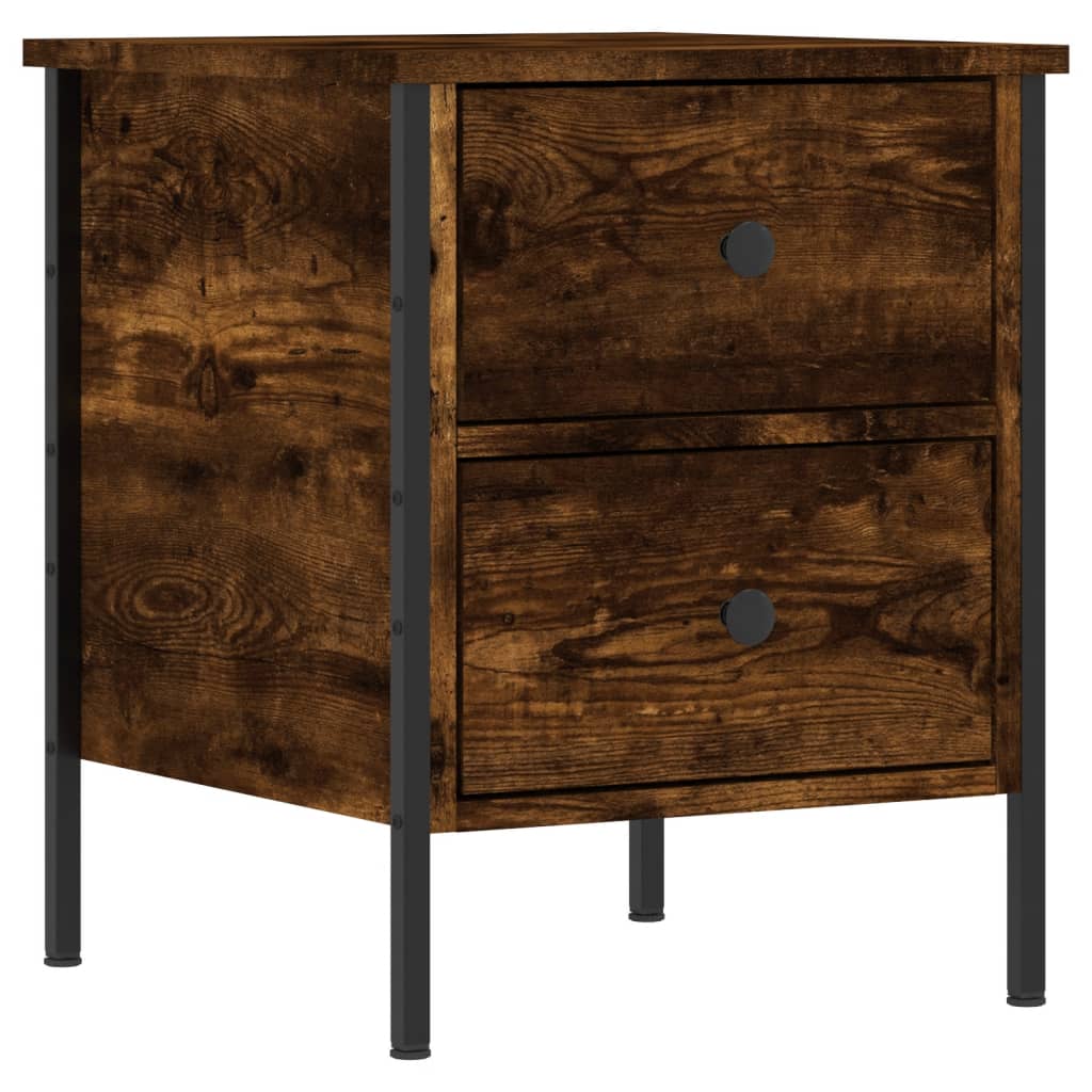 Bedside Cabinet Smoked Oak 40x42x50 cm Engineered Wood - Newstart Furniture