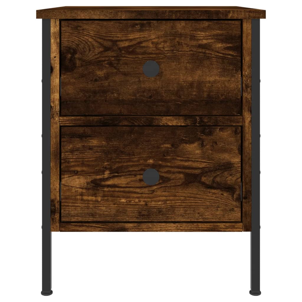 Bedside Cabinet Smoked Oak 40x42x50 cm Engineered Wood - Newstart Furniture