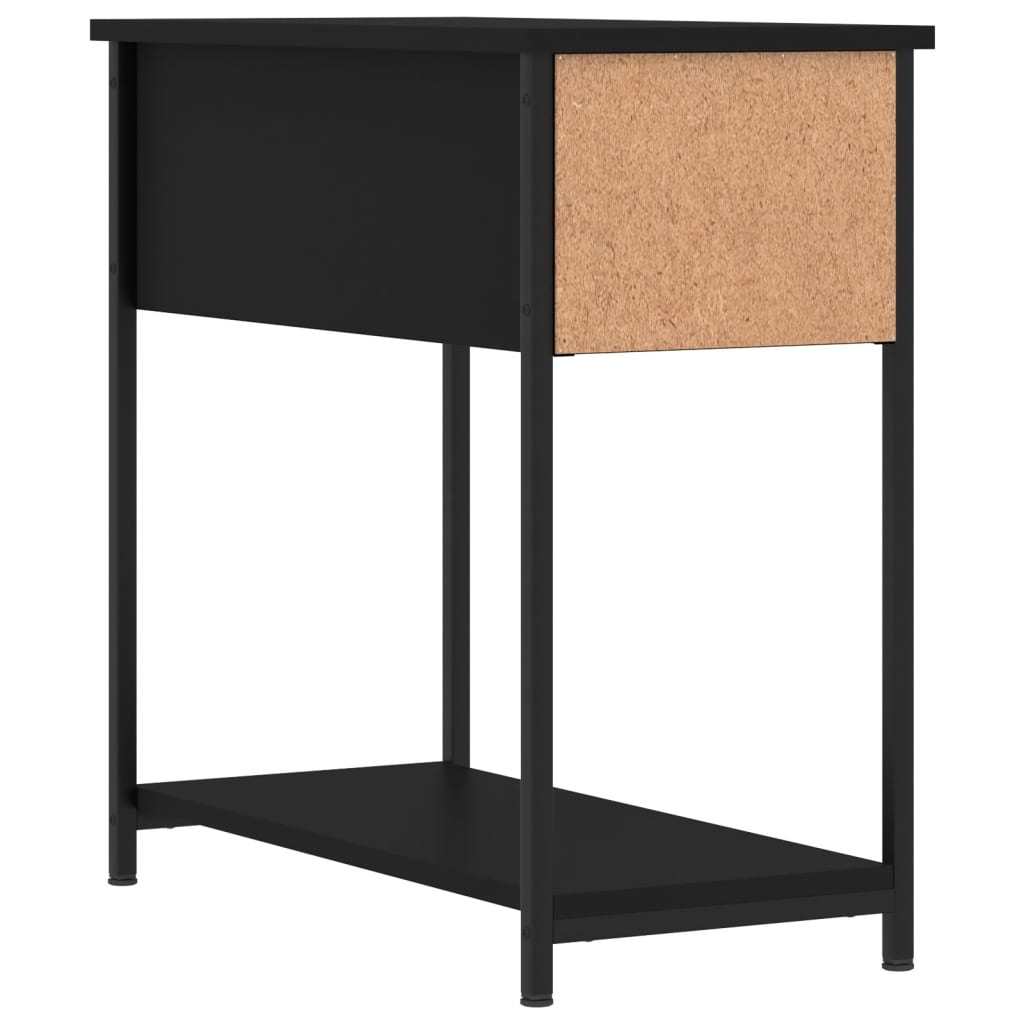 Bedside Cabinet Black 30x60x60 cm Engineered Wood - Newstart Furniture