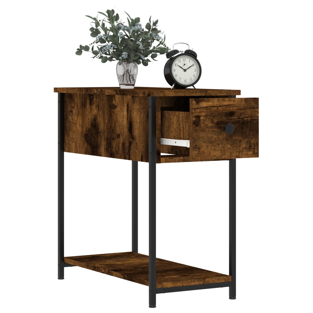 Bedside Cabinet Smoked Oak 30x60x60 cm Engineered Wood - Newstart Furniture