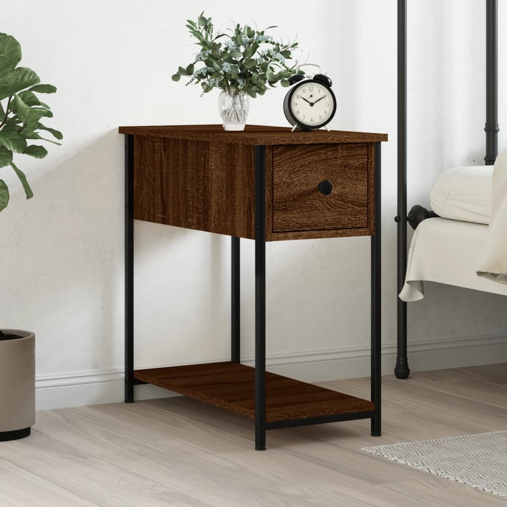 Bedside Cabinet Brown Oak 30x60x60 cm Engineered Wood - Newstart Furniture