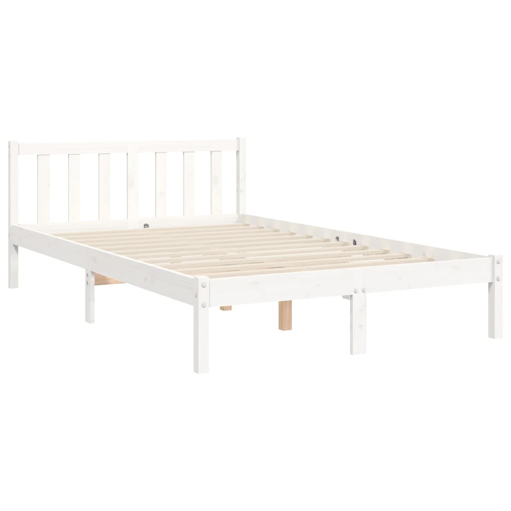 Bed Frame with Headboard White 153x203 cm Queen Solid Wood - Newstart Furniture