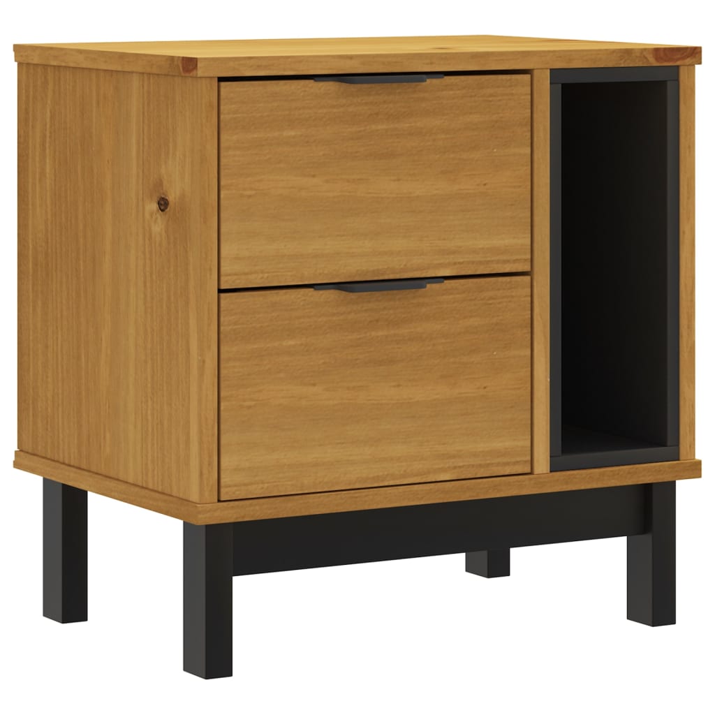 Bedside Cabinet FLAM 49x35x50 cm Solid Wood Pine - Newstart Furniture