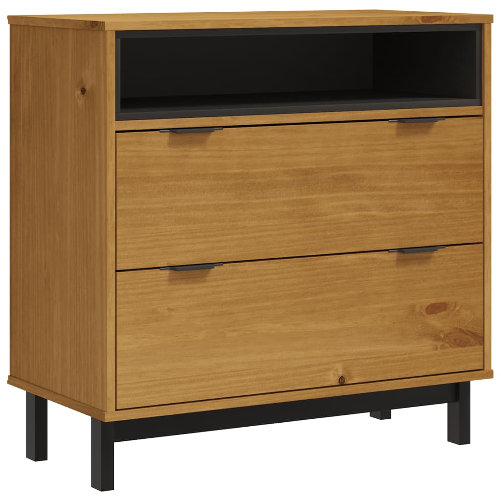 Drawer Cabinet FLAM 80x40x80 cm Solid Wood Pine - Newstart Furniture