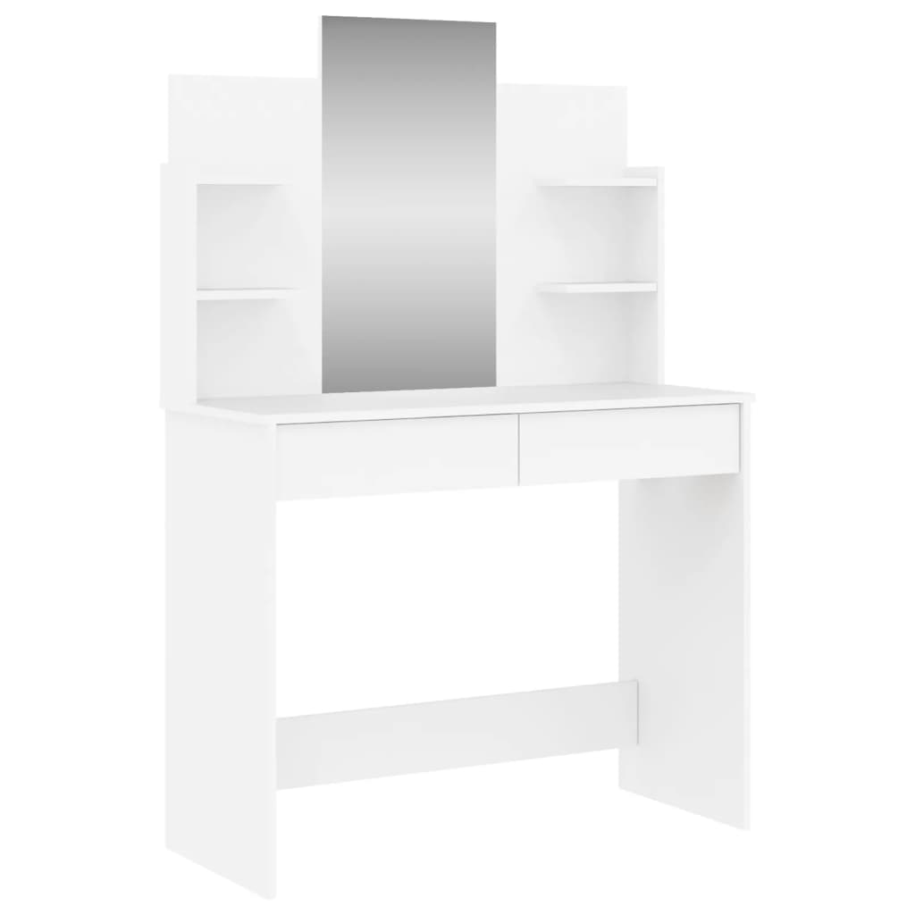 Dressing Table with Mirror White 96x39x142 cm - Newstart Furniture
