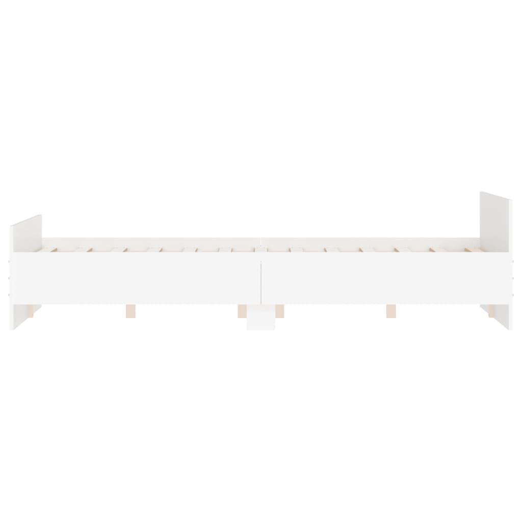 Bed Frame with Headboard and Footboard White 135x190 cm