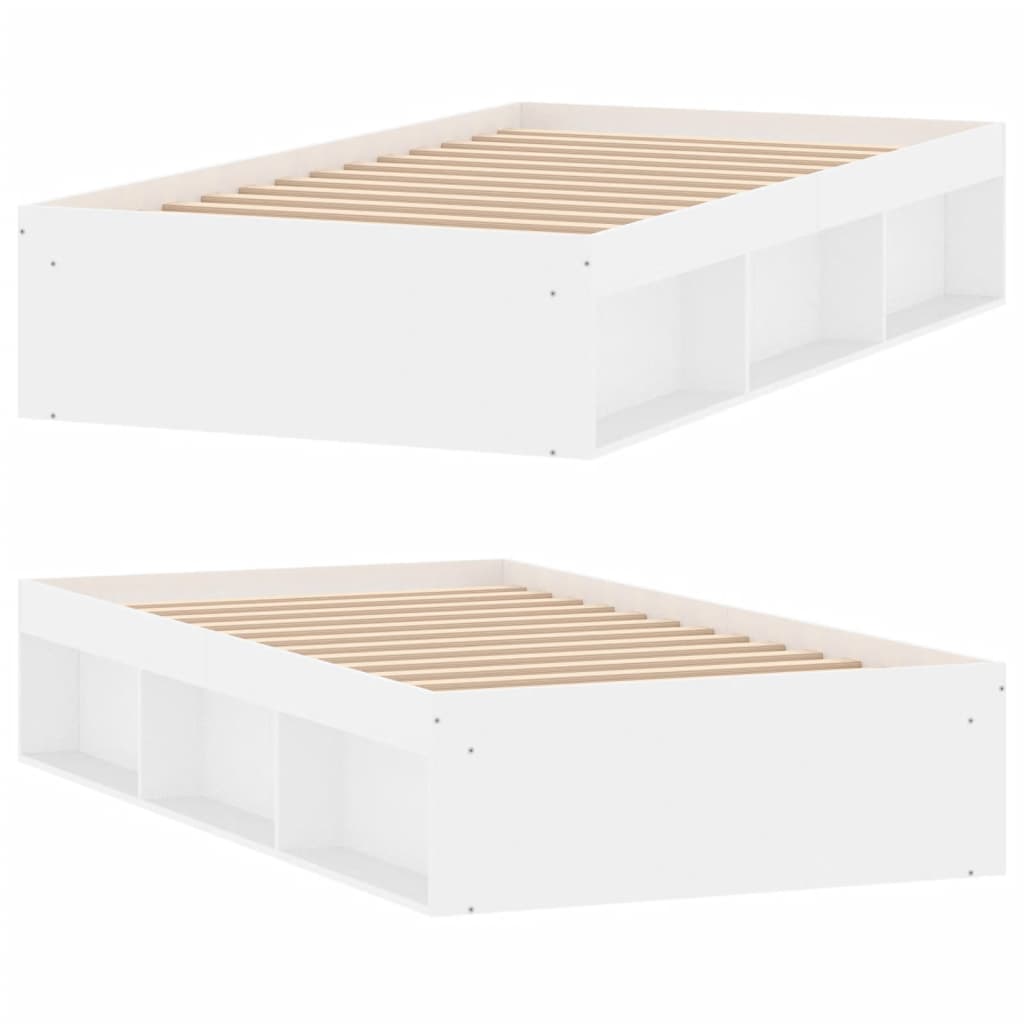 Bed Frame White 92x187 cm Single Size