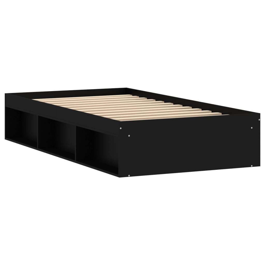 Bed Frame Black 92x187 cm Single Size