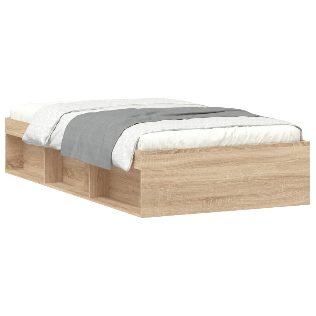 Bed Frame Sonoma Oak 92x187 cm Single Size