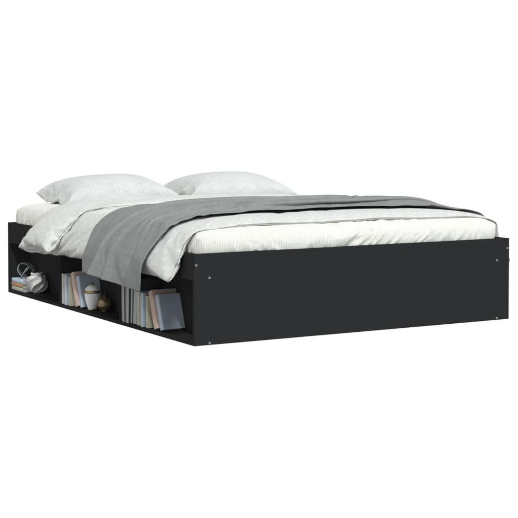 Bed Frame Black 150x200 cm