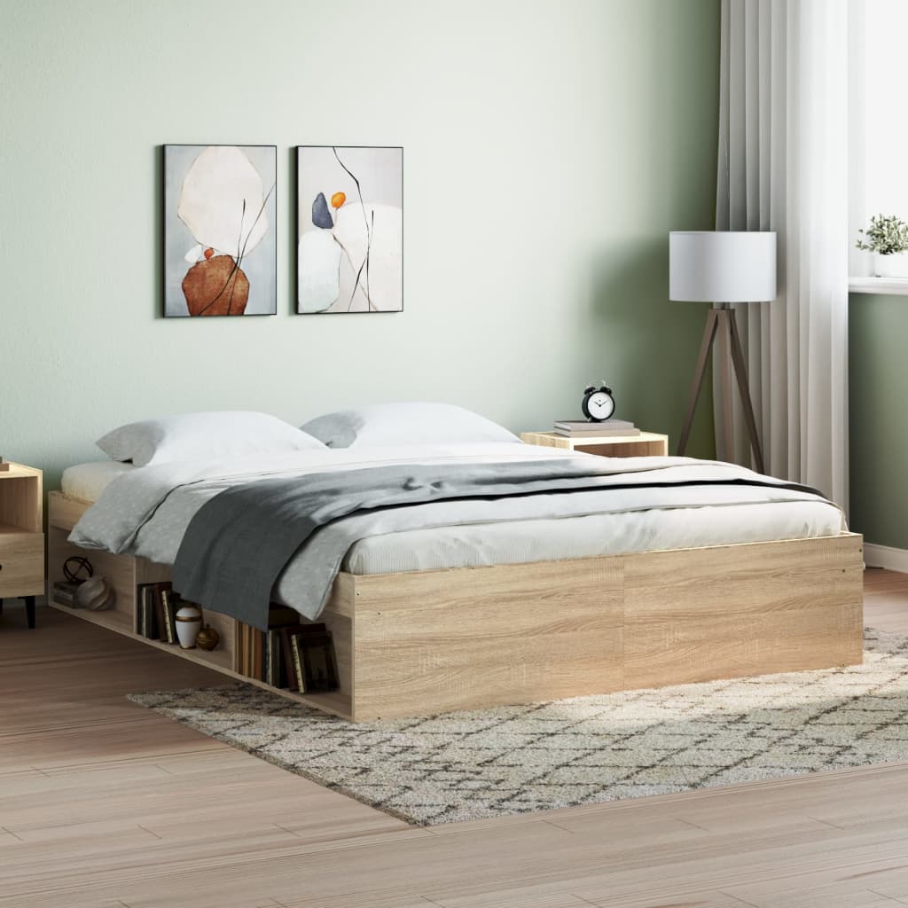 Bed Frame Sonoma Oak 150x200 cm