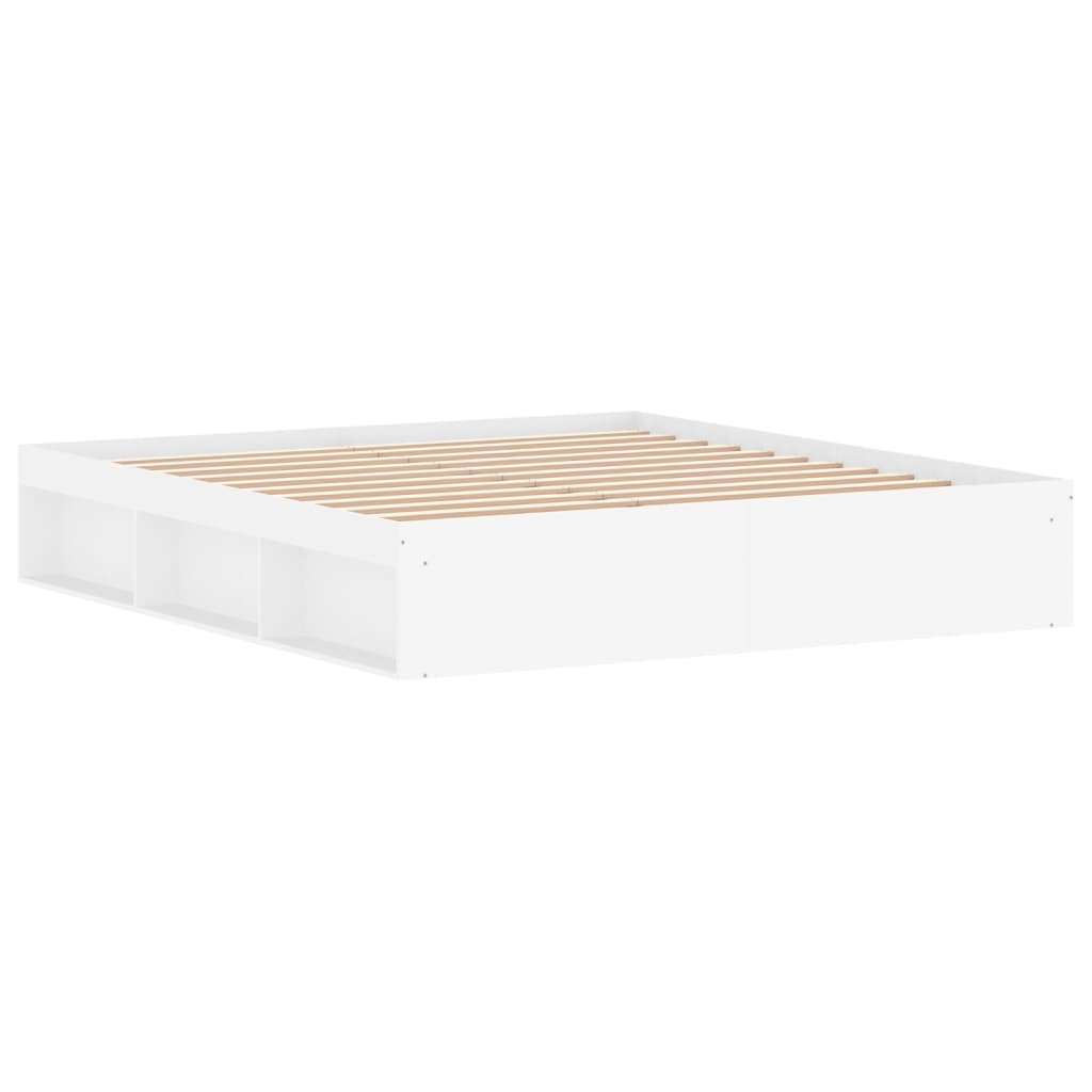 Bed Frame White 183x203 cm King Size