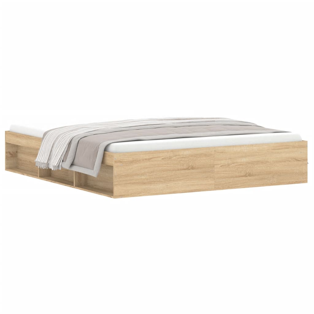 Bed Frame Sonoma Oak 183x203 cm King Size