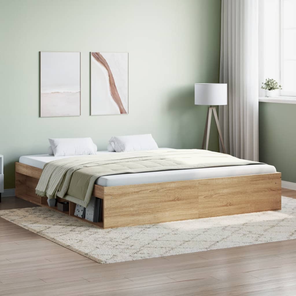 Bed Frame Sonoma Oak 183x203 cm King Size