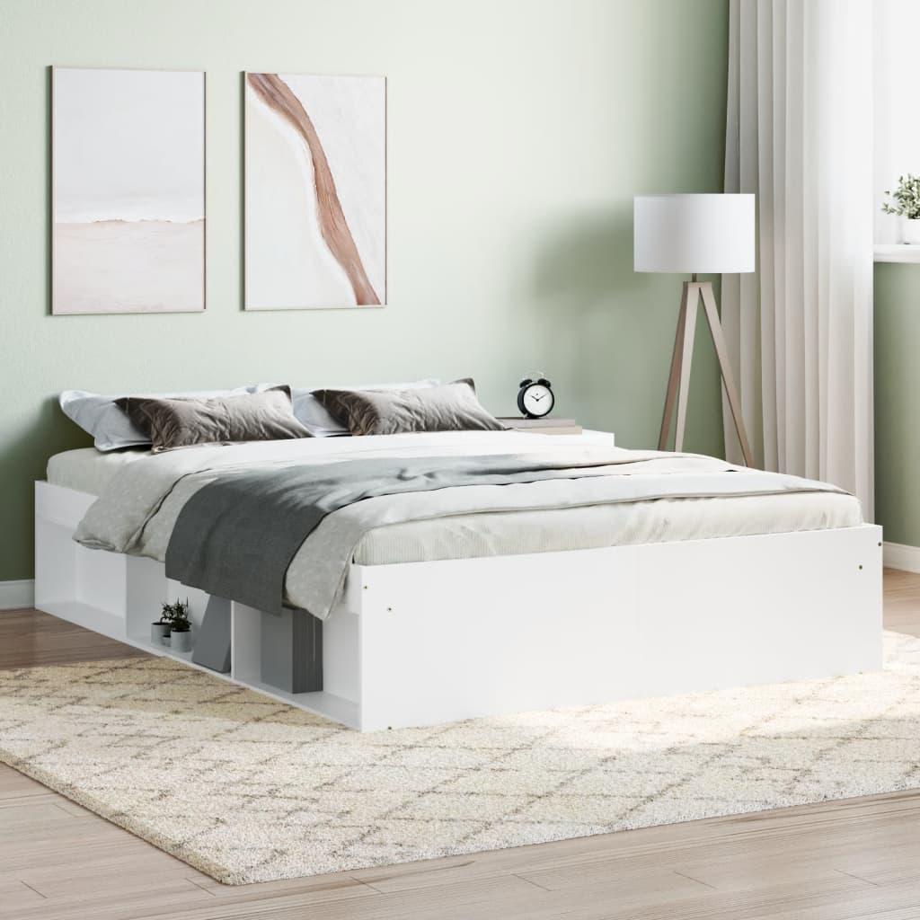 Bed Frame White 137x187 cm Single Size