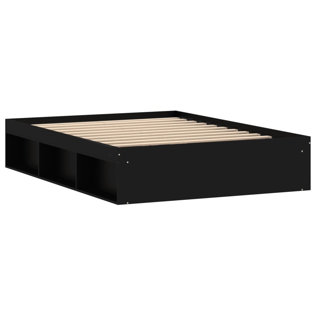 Bed Frame Black 137x187 cm Single Size