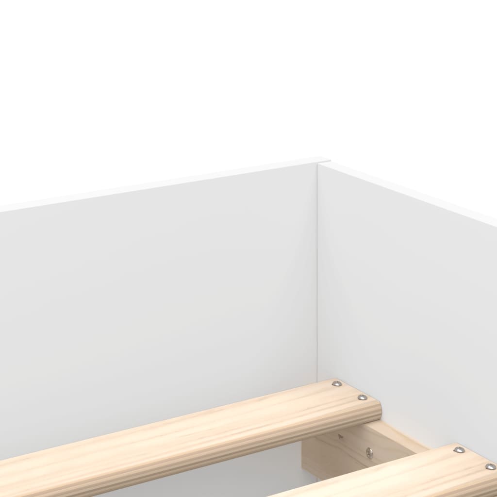 Bed Frame with Drawers White 90x190 cm
