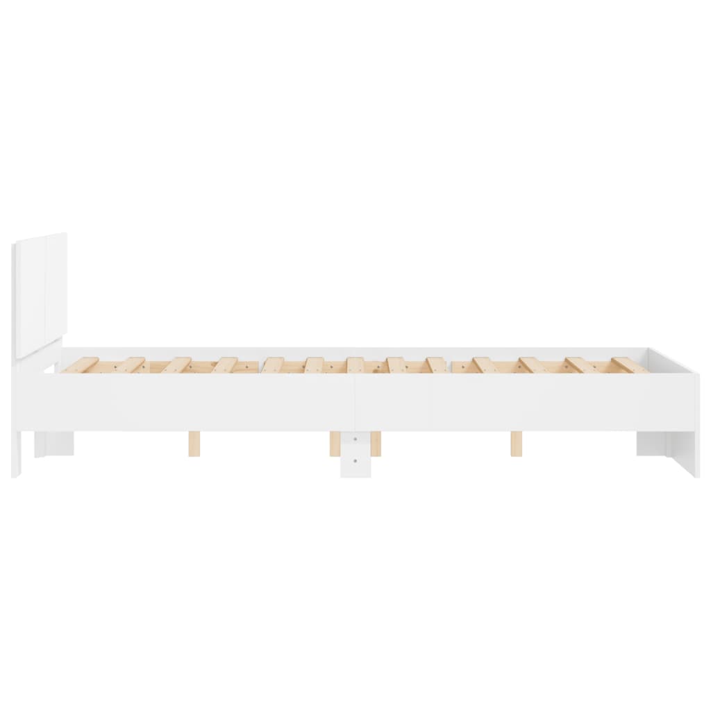 Bed Frame with Headboard White 135x190 cm