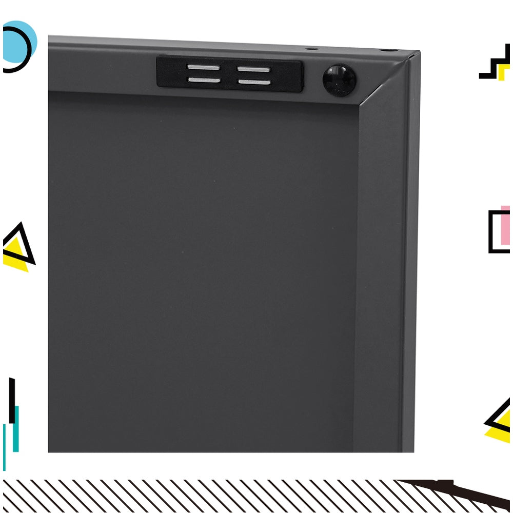 ArtissIn Buffet Sideboard Locker Metal Storage Cabinet - BASE Charcoal - Newstart Furniture