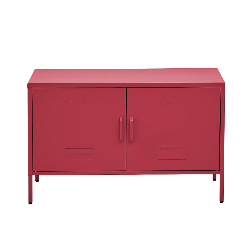 ArtissIn Buffet Sideboard Locker Metal Storage Cabinet - BASE Pink - Newstart Furniture