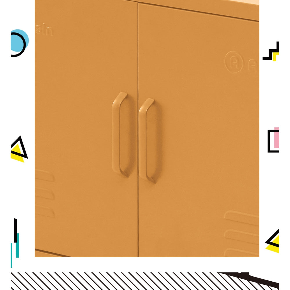 ArtissIn Buffet Sideboard Locker Metal Storage Cabinet - BASE Yellow - Newstart Furniture