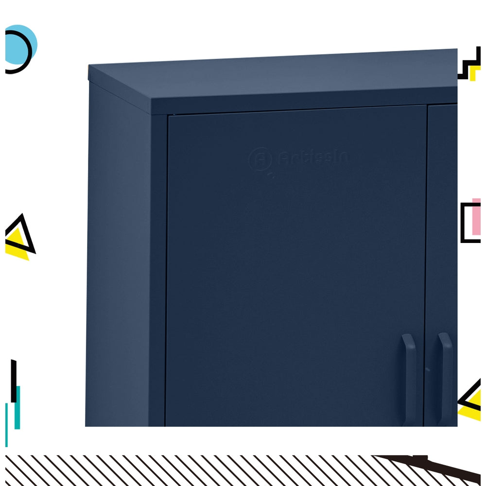 ArtissIn Buffet Sideboard Locker Metal Storage Cabinet - SWEETHEART Blue - Newstart Furniture