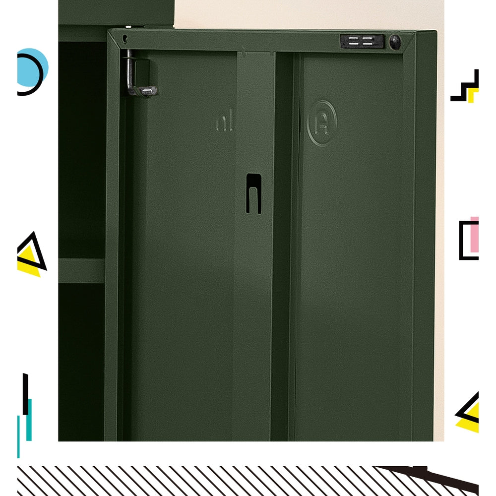 ArtissIn Buffet Sideboard Locker Metal Storage Cabinet - SWEETHEART Green - Newstart Furniture