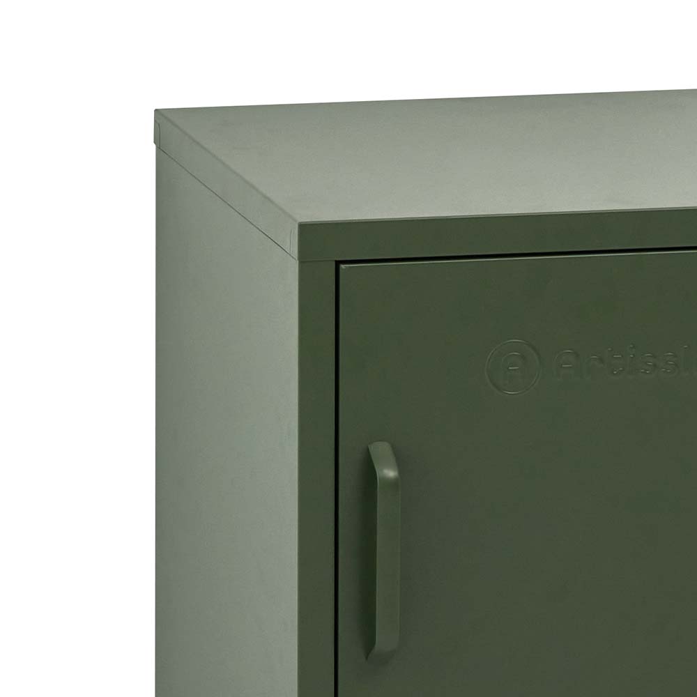 ArtissIn Metal Locker Storage Shelf Filing Cabinet Cupboard Bedside Table Green - Newstart Furniture