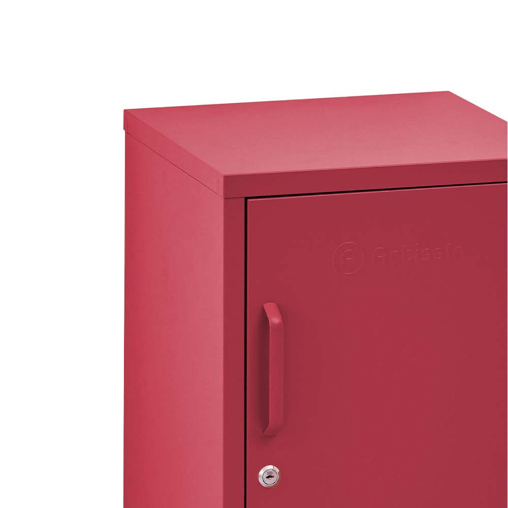 ArtissIn Metal Locker Storage Shelf Filing Cabinet Cupboard Bedside Table Pink - Newstart Furniture