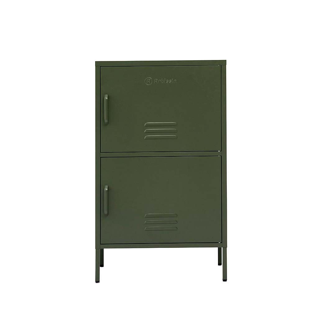 ArtissIn Double Storage Cabinet Shelf Organizer Bedroom Green - Newstart Furniture