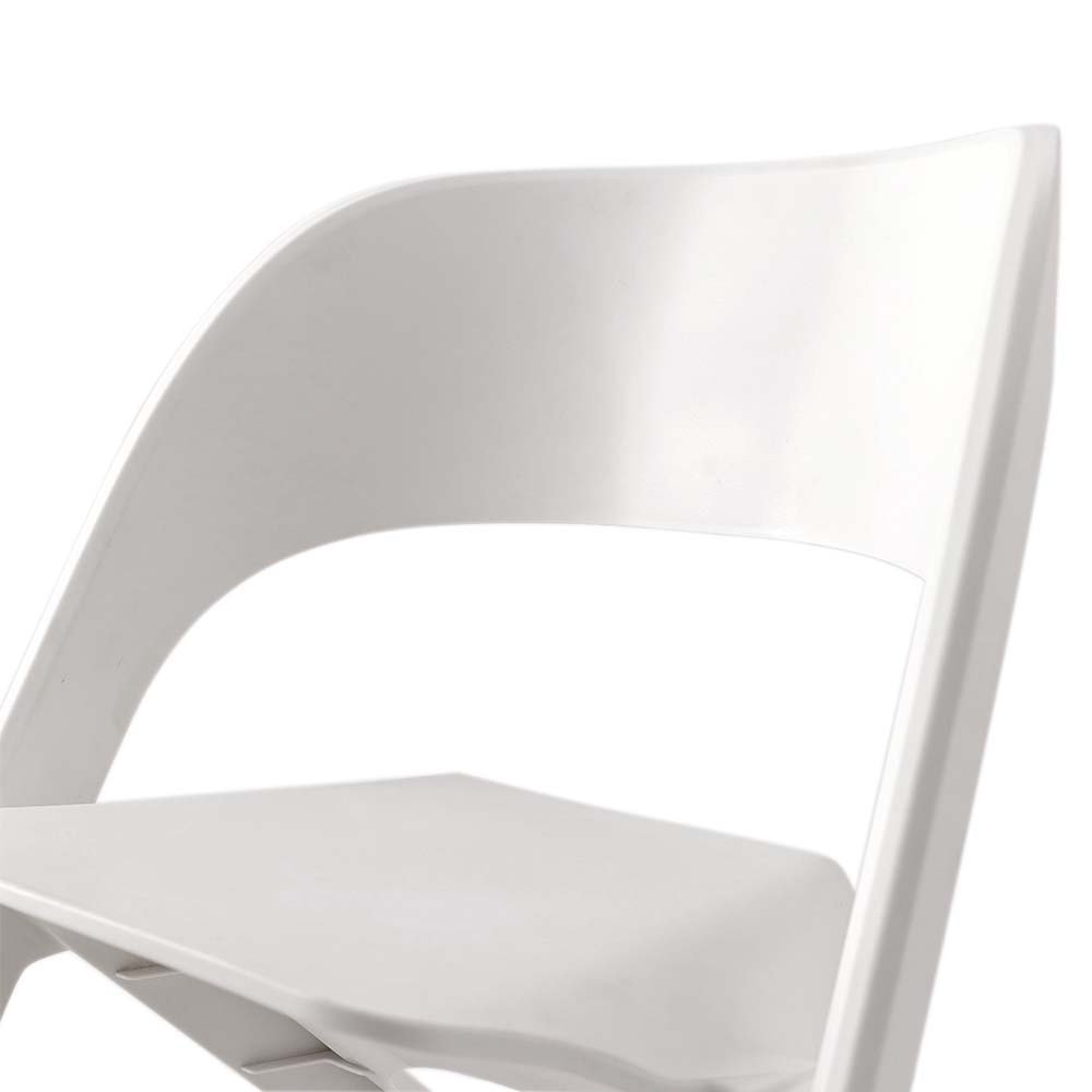 ArtissIn Set of 4 Dining Chairs Office Cafe Lounge Seat Stackable Plastic Leisure Chairs White - Newstart Furniture