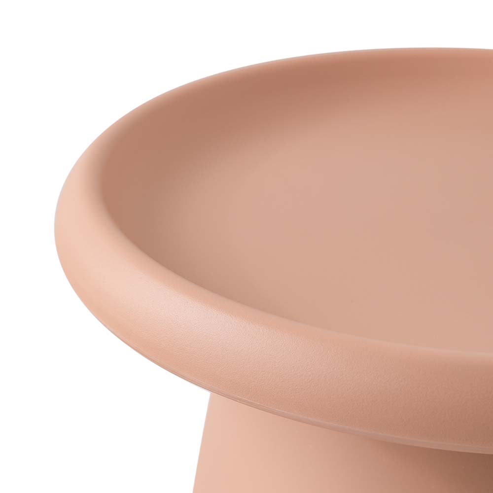 ArtissIn Coffee Table Mushroom Nordic Round Small Side Table 50CM Pink - Newstart Furniture