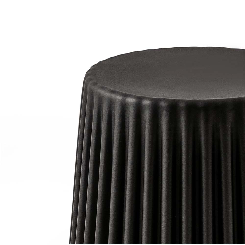 ArtissIn Set of 2 Cupcake Stool Plastic Stacking Stools Chair Outdoor Indoor Black - Newstart Furniture