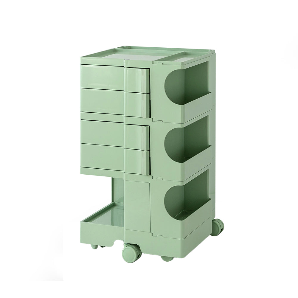 ArtissIn Bedside Table Side Tables Nightstand Organizer Replica Boby Trolley 5Tier Green - Newstart Furniture