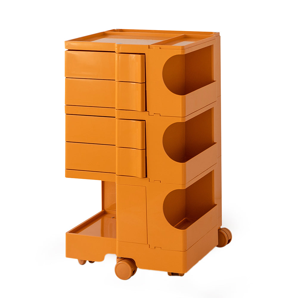 ArtissIn Bedside Table Side Tables Nightstand Organizer Replica Boby Trolley 5Tier Orange - Newstart Furniture