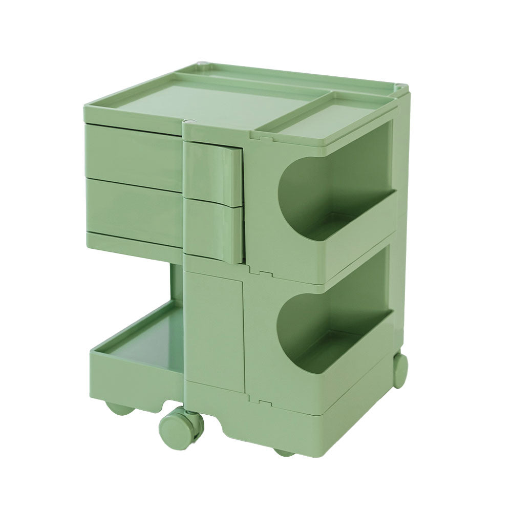 ArtissIn Replica Boby Trolley Storage 3 Tier Drawer Cart Shelf Mobile Green - Newstart Furniture