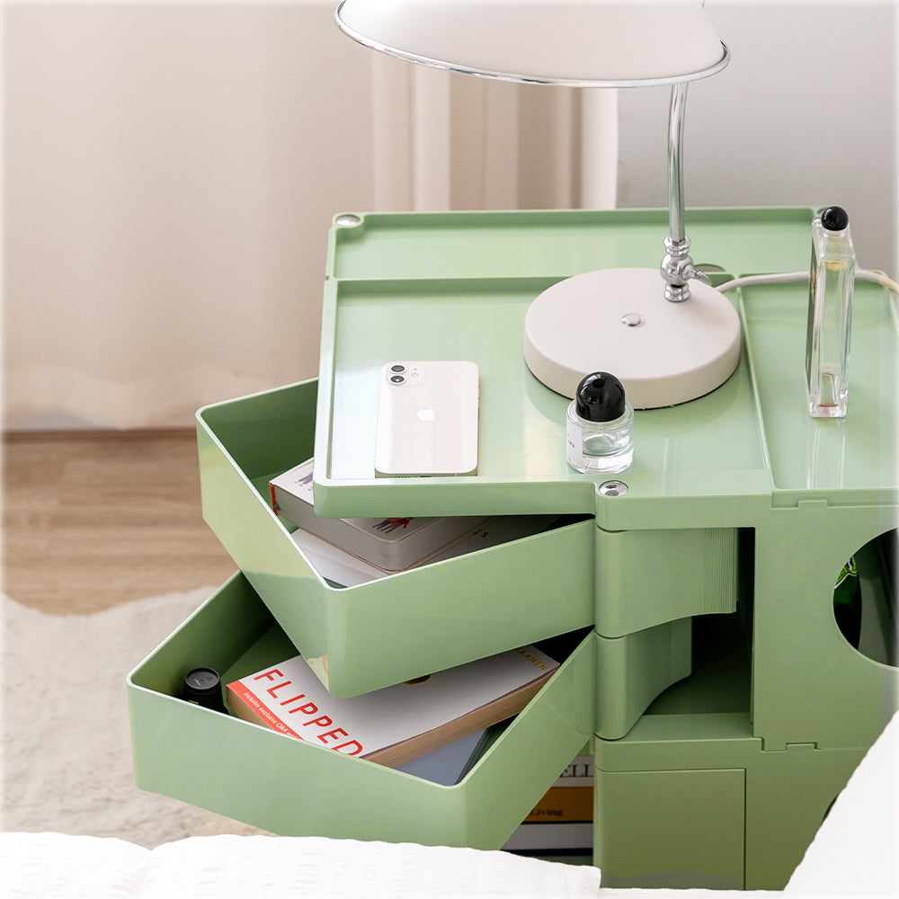 ArtissIn Replica Boby Trolley Storage 3 Tier Drawer Cart Shelf Mobile Green - Newstart Furniture